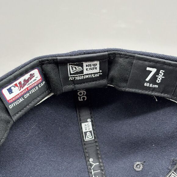 Houston Astros New Era 59FIFTY Fitted Hat 7 5/8 Navy Orange MLB Authentic Cap - Picture 7 of 7